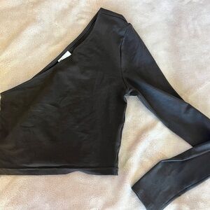 H&M Brown One Shoulder Top